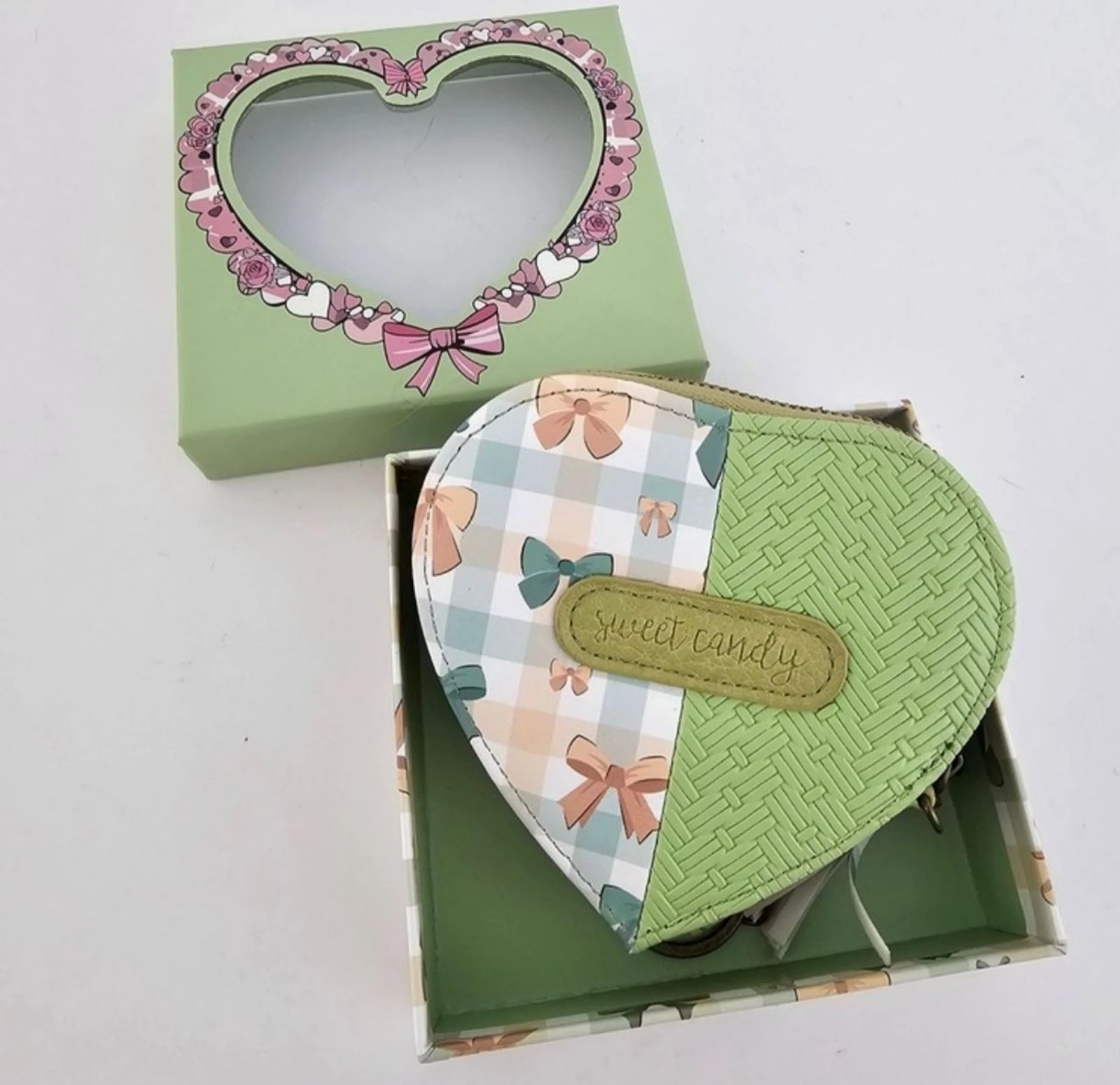 Porta-moedas Sweet Candy coração verde 💚 – photo 3